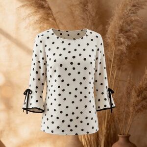 Talbots polka dot blouse